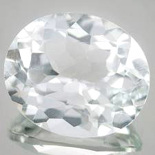 Natural white topaz oval