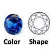 Lab created blue spinel round