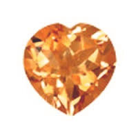 Nano Citrine Medium Heart