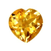 Nano Citrine light Heart