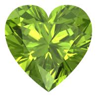 Nano Peridot Heart