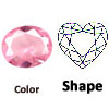 Sim Glass Pink Heart