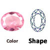 Sim Glass Pink Oval