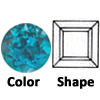 cz blue topaz square