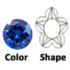 lab created blue sapphire flower