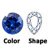 lab created dark blue sapphire pear