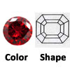 lab created dark garnet octagon