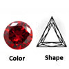 lab created dark garnet triangle