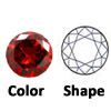 lab created garnet round