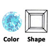 lab created light aquamarine square