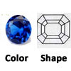 lab created medium blue spinel octagon