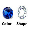 lab created medium blue spinel oval