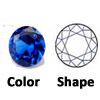 lab created medium blue spinel round