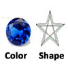 lab created medium blue spinel star