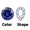 lab created very dark blue sapphire pear