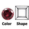 lab created very dark garnet square