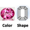 pink topaz gem octagon